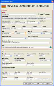 ETF Edit Form - Validation failed